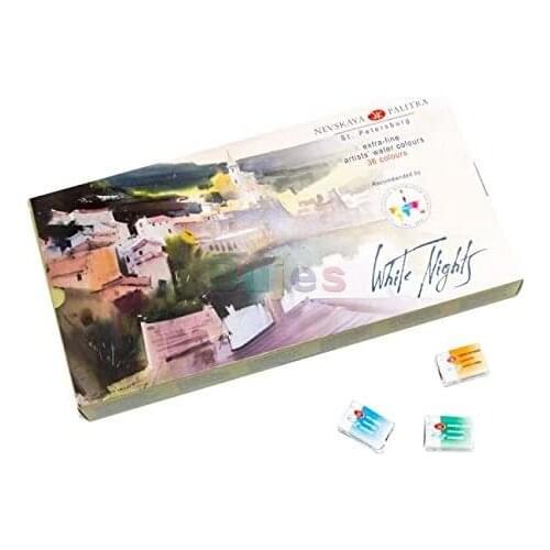 St Petersburg White Nights : Watercolour Paint : 36 Pan Set Unique Color Scheme and Design