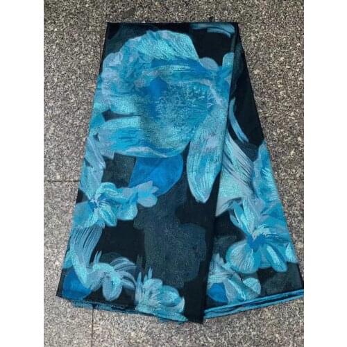 Dark Green Brocade Lace Fabric for Wedding Party Dress High Quality African Jacquard Fabric Lace Nigerian French Tulle SL459