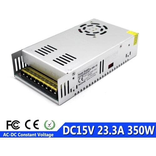 Universal Switching Power Supply DC15V 350W LED power Source 15V 23.3A transformer 220v 110v AC-DC SMPS For led light Lamp CCTV
