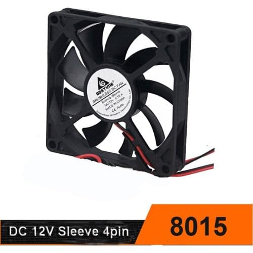 5pcs Gdstime DC 12V 80mm 4pin PWM Features fans 80x80x15mm 4pin for Computer case cooling fan 8015