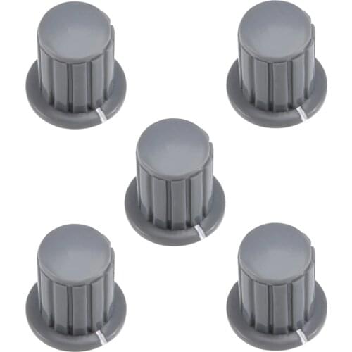 UXCELL 5Pcs 6mm Insert Shaft 16x16.5mm Or 32.5x20.5mm Plastic Potentiometer Rotary Knob Pots Grey Connect Rotary Potentiometer