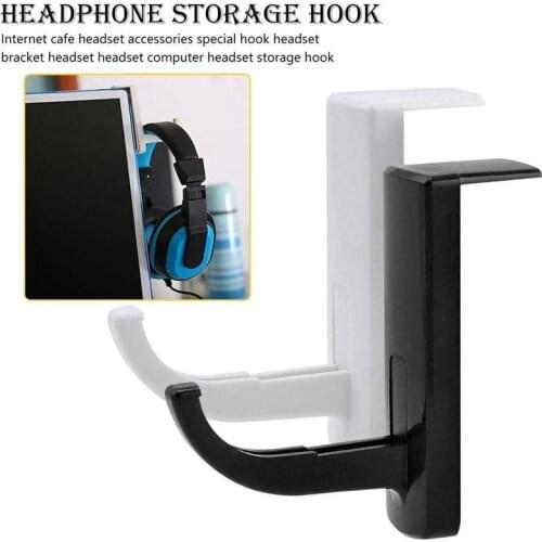 1pc Universal Headphone Holder Hanger Wall Hook PC Monitor Headset Stand Rack