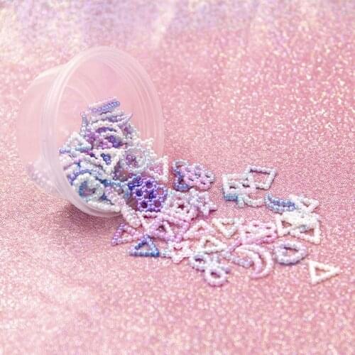 ​10g Mixed Moon Star Resin Fillings ABS Pearl Bow Heart Flatback Resin Cabochons Shaker Pendants Molds Fillers Jewelry
