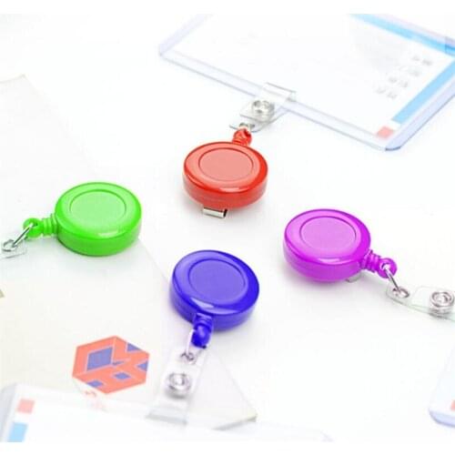 10 pcs/lot Retractable Ski Pass ID Card Badge Holder Reel Pull Key Name Tag Card Holders Recoil Reels Key Wallets