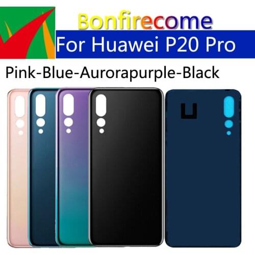 10Pcs\Lot For Huawei P20 Pro P20Pro CLT-L04 L09 AL00 AL01 Back Glass Battery Cover Rear Door Housing Case Chassis Shell