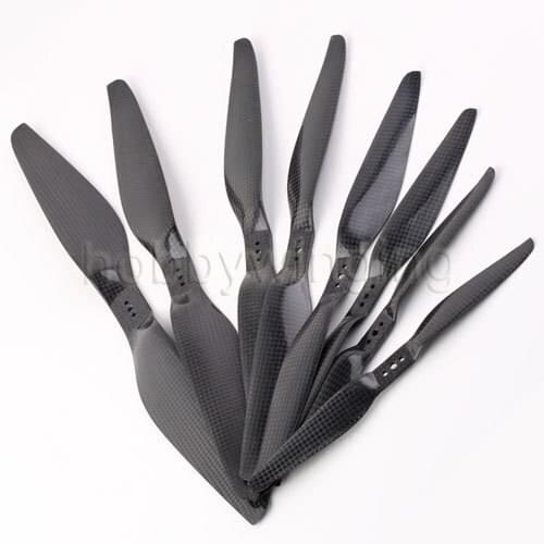 2 Pairs T-Series High-end 8055/9055/1055/1155/1255/1355/1455/1555 Carbon Fiber Propeller CF Prop CW/CCW for Multi Quadcopter