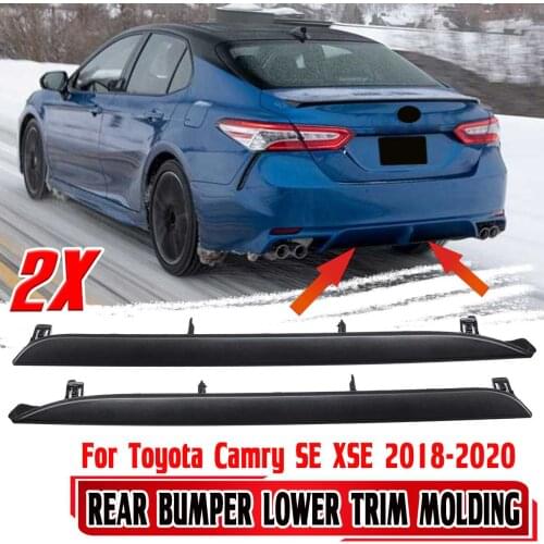 2pcs Car Rear Bumper Diffuser Lip Protector Body Kit For Toyota For Camry SE XSE 2018-2020 Rear Diffuser Spoiler Cover Guard