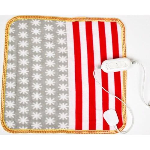 220V/12V 3 Gear Pet Electric Heating Pads Heated Blanket Heated Blanket Dog Cats Warmer Mat Dog Bed Cat Bed Random Color 45x45cm