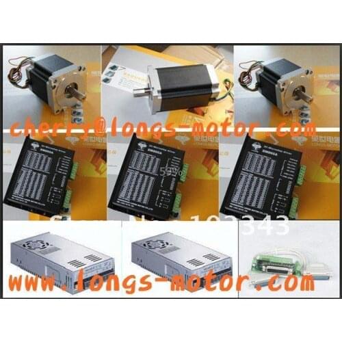 3Axis Nema34 Stepper Motor 880OZ-In(2pcs )&1232oz-in(1pc) ,stepper motor driver DM860A for Control CNC Mill