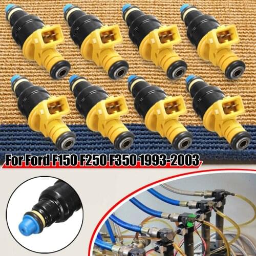 4/8 pcs New Fuel Injectors Yellow For for Ford F150 F250 F350 1993 1994 1995 1996 1997 1998 1999-2003 V8 #0280150943 0280150718
