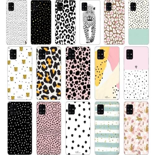 44 Leopard print dot Soft Silicone Tpu Cover phone Case for Samsung Galaxy A31 A41 A51 A71 A40 2019 Case