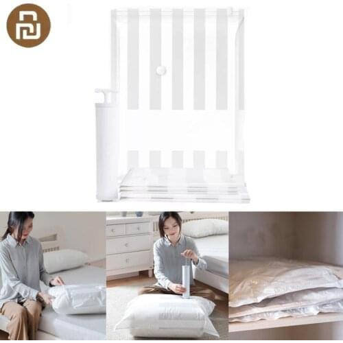 5/1 Vacuum smart Bag Folding Scan QR Code Storage smart Bag Sealed Clothes Compression Organizer Pouch to Phone App