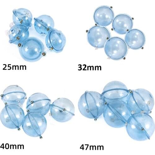 5 Pcs/Set Fishing Float Plastic Balls Water Ball Bubble Floats Tackle Sea Fishing Outdoor Accessories 25/32/40/47mm
