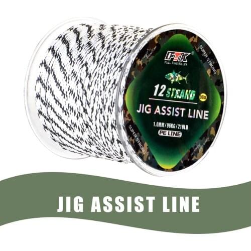 50M 12 Strands PE Braided Wire 70LB-210LB Excellent Spear Gun Line Super Strong Multifilament Jig Fishing Line Rope Cord