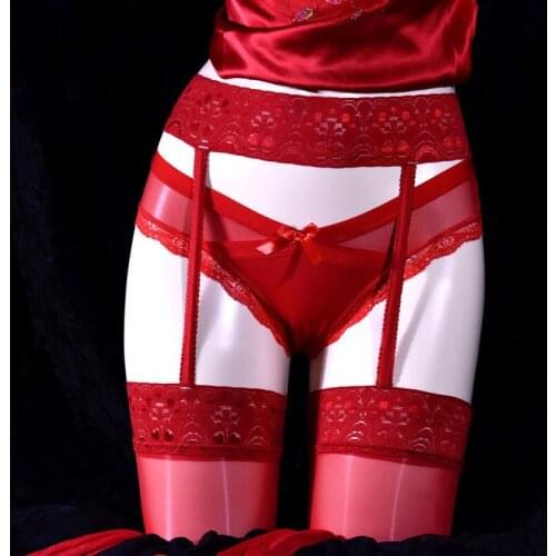 8D Luxury Sexy One Piece Stockings Set Women Garters Belt Transparent Oil Shiny High Socks Nylon Crotchless Pantyhose Lingerie