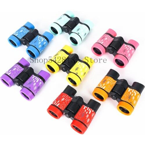 Binoculars HD 4x30 Telescope Rubber Children Telescope Fixed Zoom Anti-skid Portable Field glasses Gifts for Children