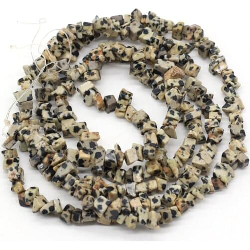 Wholesale Irregular Gravel Beads 5-8mm Natural Dot Stone Dalmatian Jaspers Beads For Jewelry Making DIY Bracelet Necklace 15