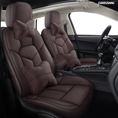 CUWEUSANG Custom Leather car seat cover For Honda Accord Odyssey FIT CITY Crosstour Crider VEZEL AVANCIER CR-V XR-V civic covers