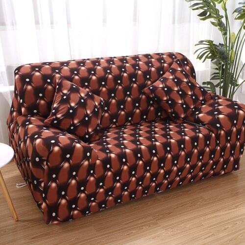Elegant Modern Sofa Cover Elastic Polyester Floral 1/2/3/4 Seater Couch Slipcover Living Room Furniture Protector