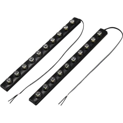 2 X 20W Daytime Running Lights Auto DRL LED Driving Lights 10 COB LED Car Bulb 200LM DC 12V (White Light)