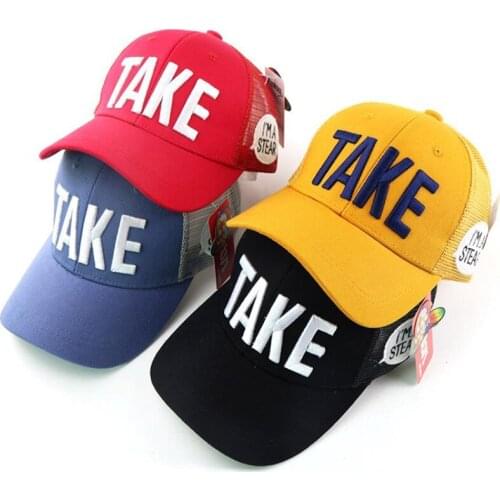Doitbest Summer 2020 Child Baseball Cap 2 to 8 Years TAKE letters Hip Hop kids Hats Boys Girls Caps snapback mesh hat