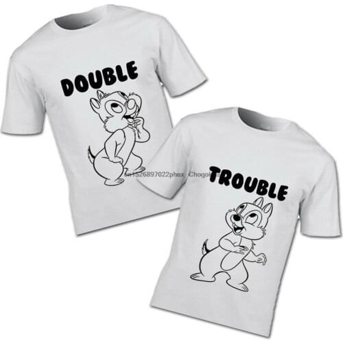 Double and Trouble T-shirt Best Friends Girl Sister bestie pal Girlfriend Mate