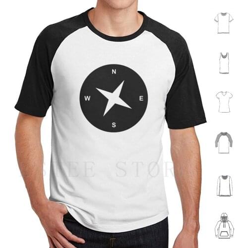 North West Compass Style T Shirt DIY Big Size 100% Cotton Compass Northwest