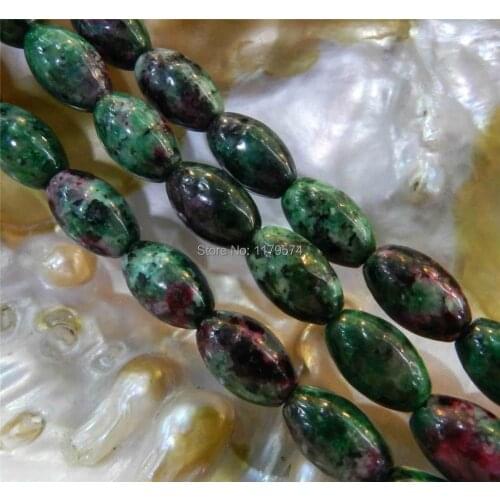 Hot new Charming beautiful Fashion Marquise-shaped 8x12mm Red Green Zoisite Loose Beads Accessory Parts 15" Strand AAA sp0248