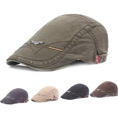 Cotton Berets for Men Vintage Berets Newboy Cap Gatsby Hats Lvy Golf Driving Flat Caps Mens Summer Hat Peaky Blinder Boina