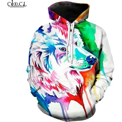 HX Newest Popular Animal Wolf 3D Print Hoodie Women Men Women Tracksuit Pullover Fashion Casual Hoodies Drop Shipping