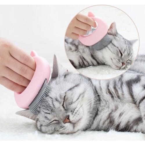Pet Dog Cat Grooming Cleaning Massage Brush Effective Deshedding Back Massage Animal Bathing Hair Removal Tool