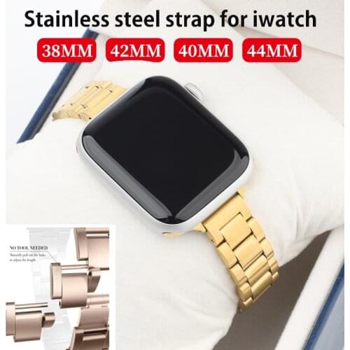 Metal Bracelet for Apple Watch Band Series 6 SE 5 4 3 2 1 40mm 44mm Slim Stainless Steel Wrist Strap for iWatch SE 6 38mm 42mm