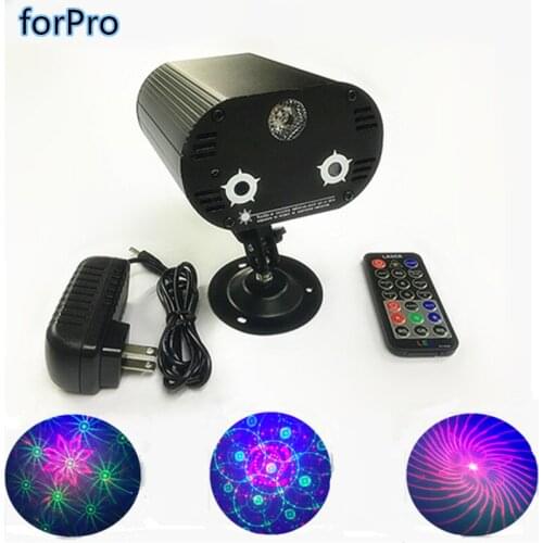 Mini Portable led 3 holes36 Figure one Voice-activated music Laser Stage Lights DJ KTY Home Party Wedding Club Projector110-240V