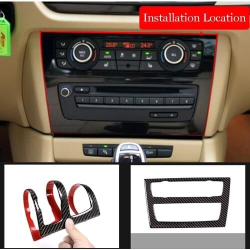 Soft Carbon Fiber For BMW X1 E84 2011-2015 Car Center Console CD Decoration Frame Trim Accessories
