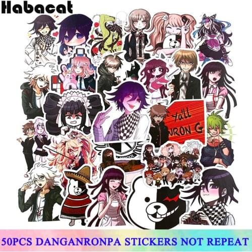 50 Pcs/ Set Danganronpa Sticker Graffiti For Motorcycle Skateboard Laptop Bicycle Trunk Backpack Waterproof Stickers