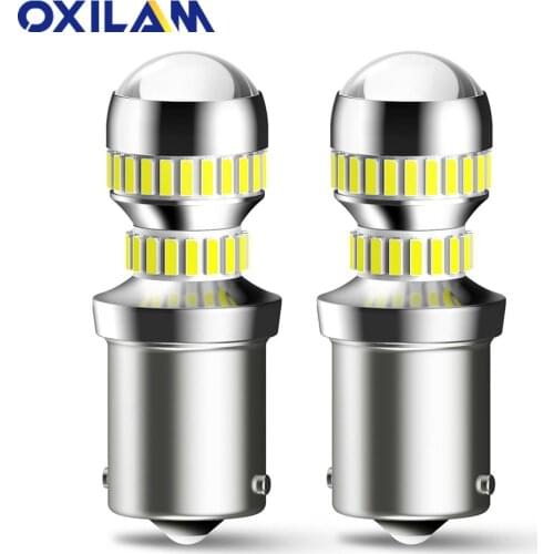 OXILAM Ba15s LED Bulb Car Back Up Reverse Light for BMW 3 5 SERIES E30 E36 E46 E34 X3 X5 E53 E70 Z3 Z4 Auto Lamp LED P21W 1156
