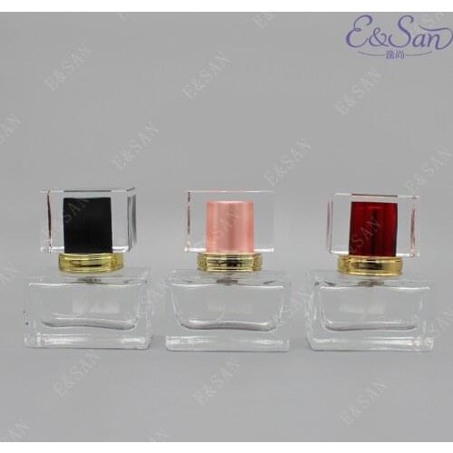 PT176-20ML Flat Square Transparent Glass Perfume Spray Dispensing Cosmetic EmptyBottle 100pcs/lot