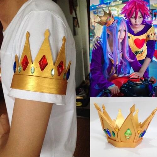 Anime No Game No Life Sora Armlet Arm Cuff Shiro Crown Headwear Custom Cosplay Prop Gifts Halloween props One size