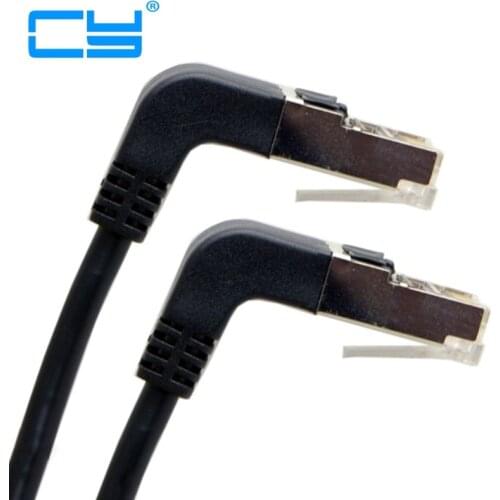 Down Angled 90 Degree 8P8C FTP STP UTP Cat 5e Lan Ethernet Network Patch Cord Cable 50cm