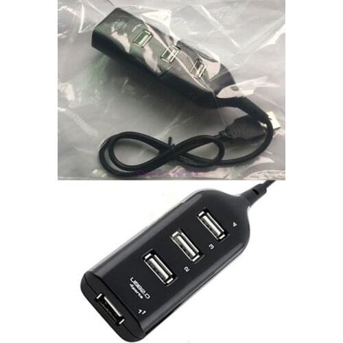 200pcs USB 2.0 High Speed 4 Ports Splitter Usb Hub Adapter for PC Laptop Computer Black And Can only be used individually