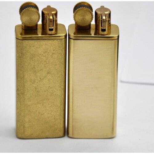 ZORRO Cuboid Retro Super Brass kerosene lighter trench Pure copper gasoline oil lighter
