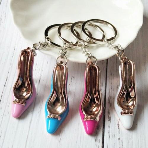1PCS Cute Cartoon Keychain High Heel Key Ring Chain Bag Pendant Car Pendant for Women Jewelry Keyring Trendy Vintage Keychain