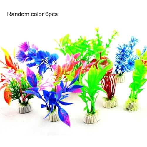 6Pcs Simulation Artificial Plants Aquarium Decor Water Ornament Plant Fish Tank Aquarium Grass Random Color Make Sence Landscape