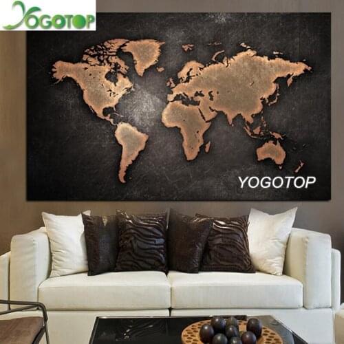 Large 5d diy diamond Painting Abstract 3D World Map full drill Diamond Rhinestone Diamond embroidery mosaic home decor YY2435