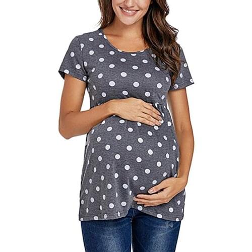 Baby Loading 2021 Printed Pregnant T Shirt Maternity Long Sleeve T-shirt Pregnancy Tee Shirt New Mom Plus Size Tops Clothes D30