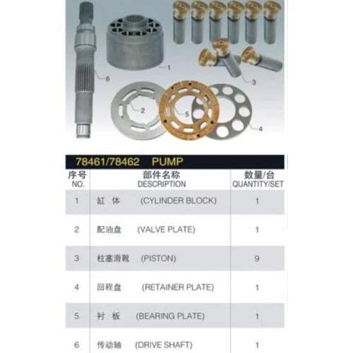 Hydraulic piston pumps spare parts for reapir 78461 78462 EATON VICKERS oil pump accessories