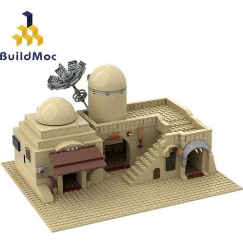 Star Series Building Blocks Tatooine Double Building Slums TAT02 On Kids DIY Architecture Bricks Toys Children Xmas Gifts