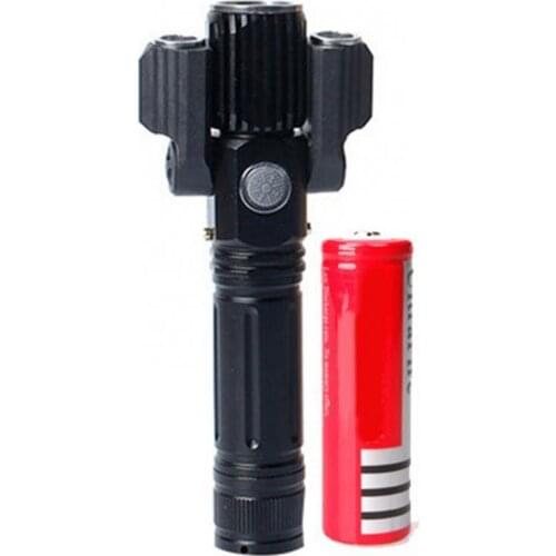 Aluminum Alloy Multi-Function Light Three Lamp Head Aircraft-Shaped Flashlight