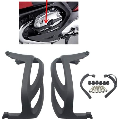 Motorcycle Cylinder Head Engine Protector Guard Side Cover Replacement for BMW R1200GS R1200R R1200RT R1200S Black