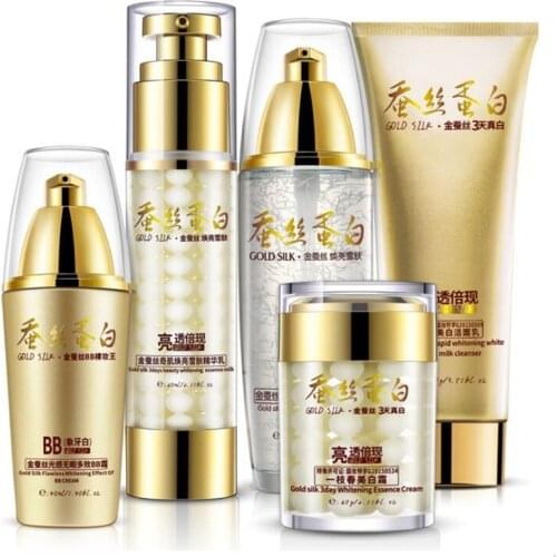 Gold Silk Tender Skin makeup set,Fashion Gift box cosmetic kit,Moist Concealer BB Cream,Liquid Fundation Cream,Air Cushion Cream